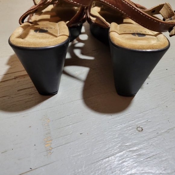 Jessica Brown Multi-Strap Wedge Sandals Size 10 - Picture 5 of 6